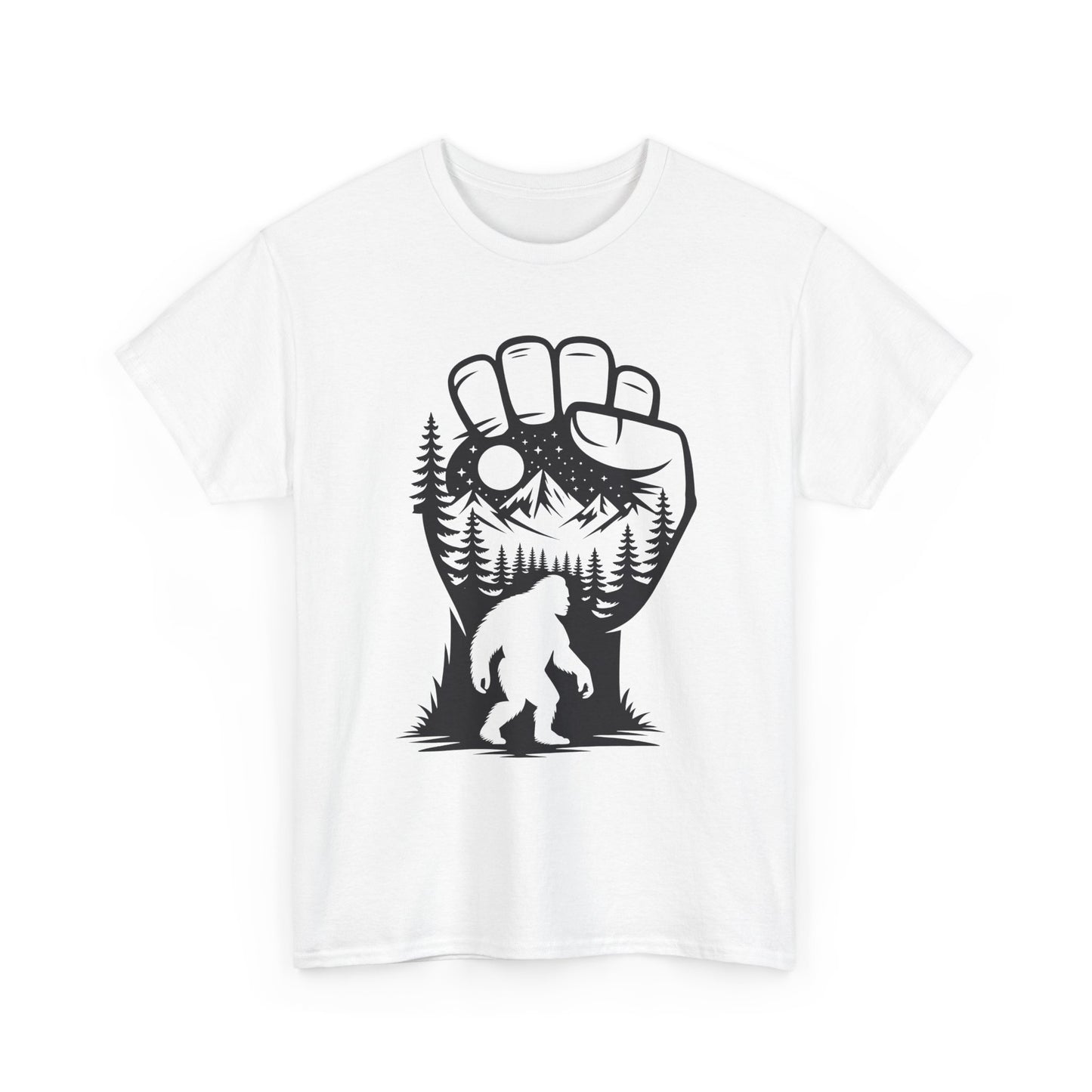 Bigfoot Forest Silhouette T-Shirt - Sasquatch Mountain Tee