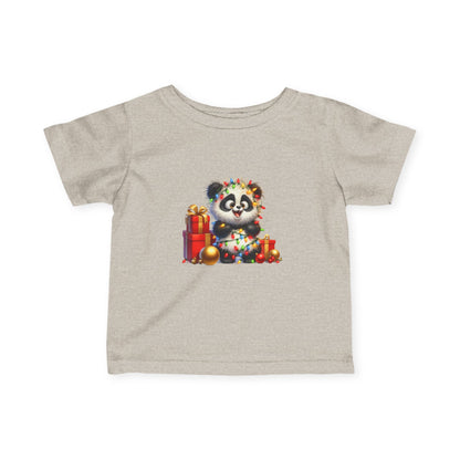 Baby Panda Christmas Lights Infant T-Shirt – Cute Holiday Outfit