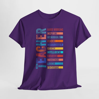 TEACHER Acronym Shirt - Colorful Back to School Gift for Teachers, Appreciation Tee, Educator Staff T-Shirt