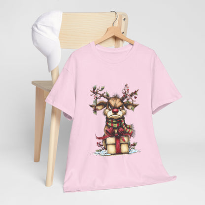 Grumpy Reindeer Gift Box Christmas T-Shirt