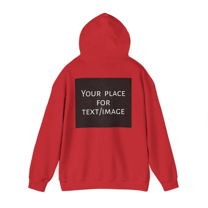 Bluza z kapturem z nadrukiem z przodu i/lub z tyłu – spersonalizowana bluza z tekstem lub obrazem, wyjątkowy prezent, spersonalizowana bluza unisex z kapturem na imprezy, logo i nie tylko