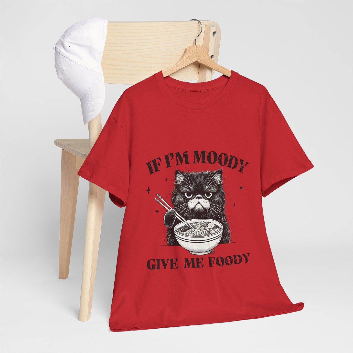 Grumpy Ramen Cat T-Shirt - Moody Kitty Noodles Tee