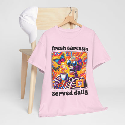 Psychedelic Coffee Skeleton T-Shirt - Trippy Boho Butterfly Tee