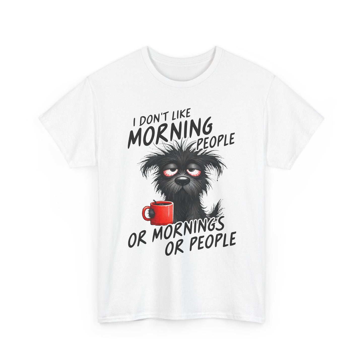 Grumpy Morning Dog T-Shirt - Funny Coffee Tee
