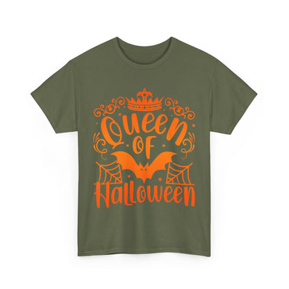 Queen of Halloween T-Shirt - Gothic Spider Web Crown Tee