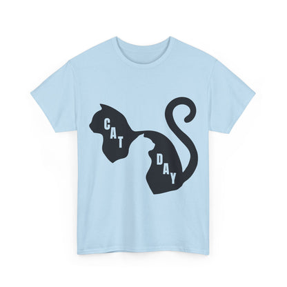 Cat Day Minimalist Black Cat Silhouette T-Shirt