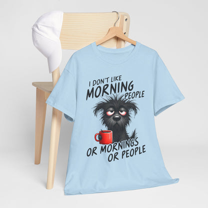 Grumpy Morning Dog T-Shirt - Funny Coffee Tee