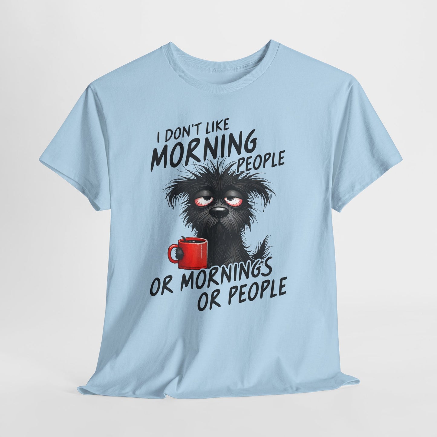 Grumpy Morning Dog T-Shirt - Funny Coffee Tee