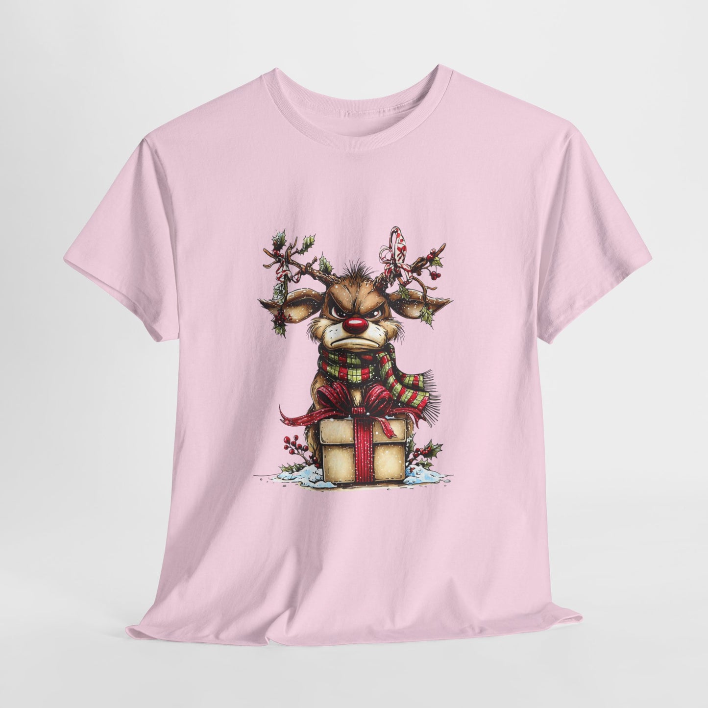 Grumpy Reindeer Gift Box Christmas T-Shirt