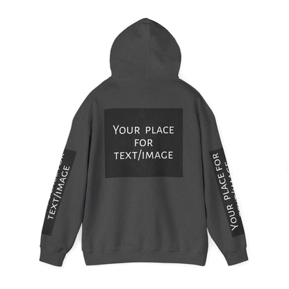 Bluza z kapturem z nadrukiem lub obrazkiem – personalizowana bluza z 4 stron, pomysł na prezent, nadruk z przodu, z tyłu i na rękawach, unisex