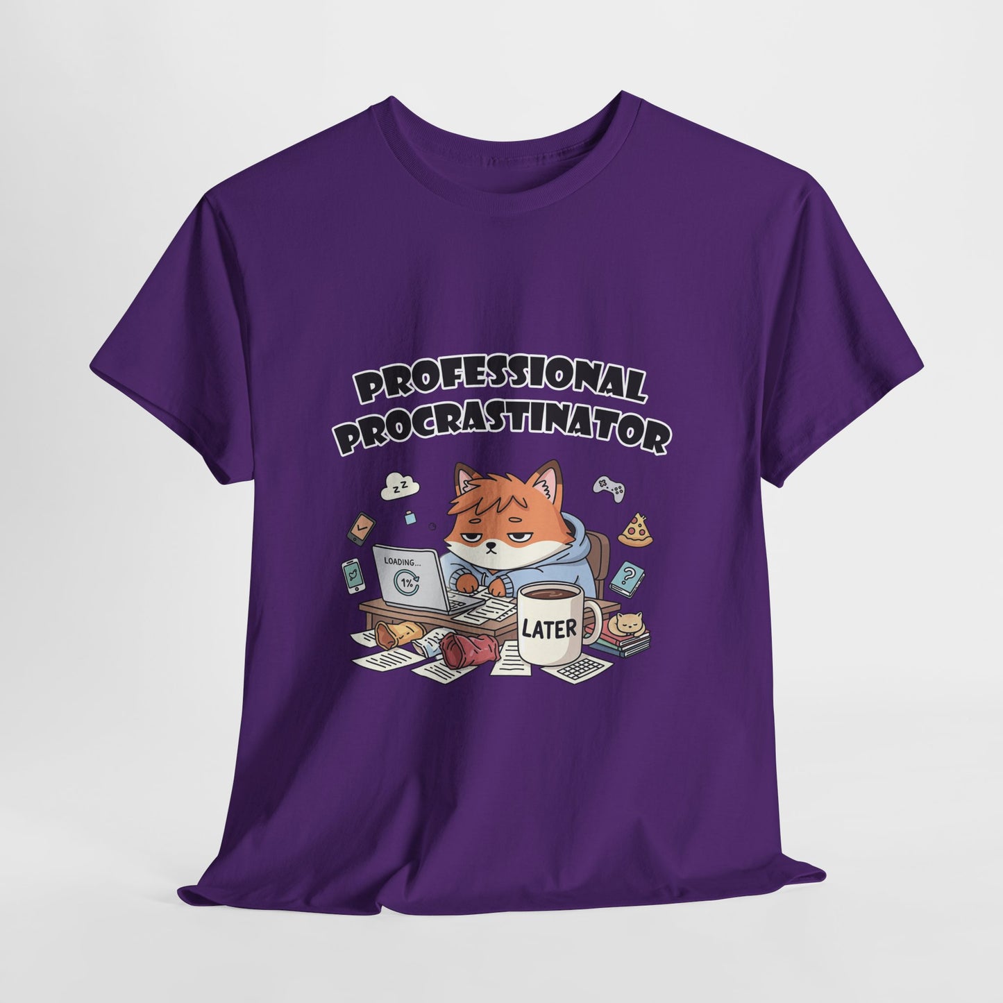 T-Shirt für professionelle Aufschieber – Lustiges Kawaii-Katzen-Pastell-T-Shirt