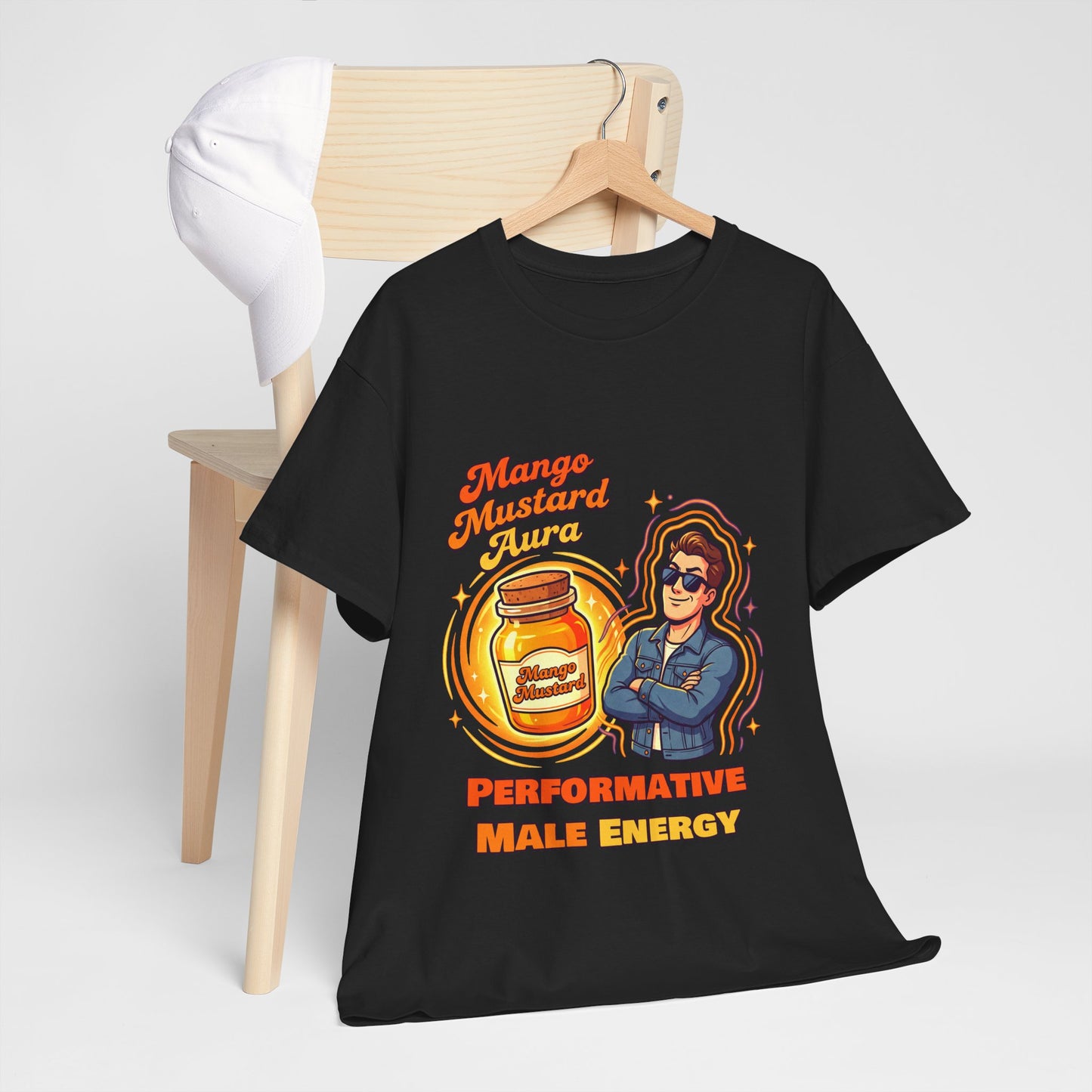 Mango Mustard Aura Shirt – Performative Male Energy Meme Tee
