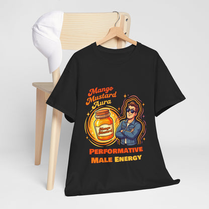 Mango Mustard Aura Shirt – Performative Male Energy Meme Tee