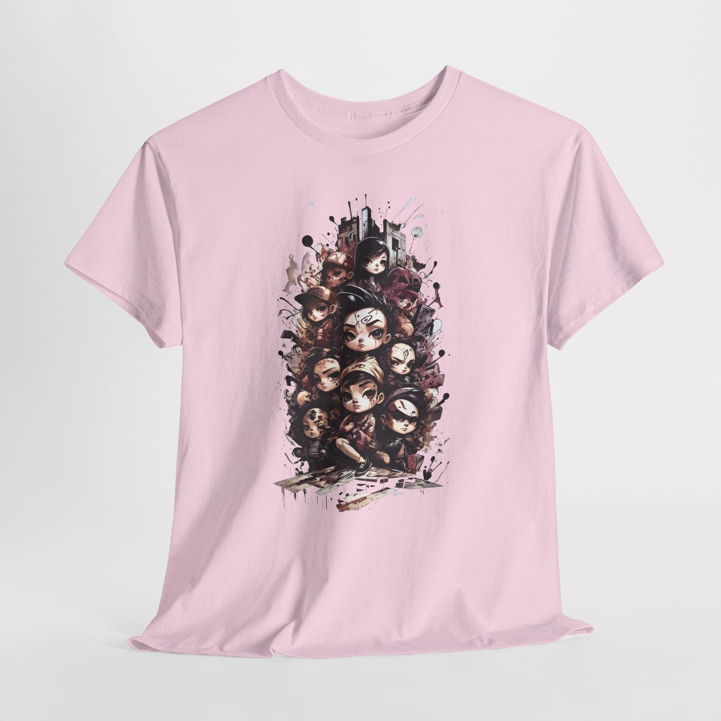 Urban Chibi Crew Anime Shirt - Graffiti Streetwear Manga Tee