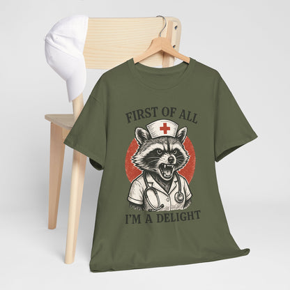 Nurse Raccoon I’m a Delight Shirt - Funny Night Shift Tee