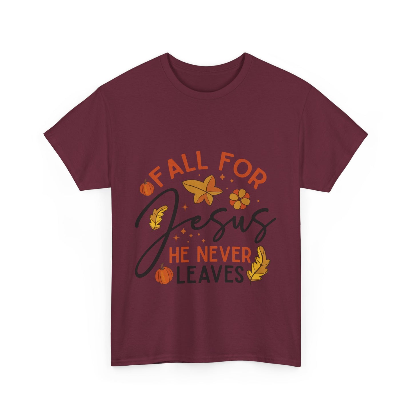 Fall For Jesus T-Shirt - Christian Faith Thanksgiving Autumn Pumpkin Tee