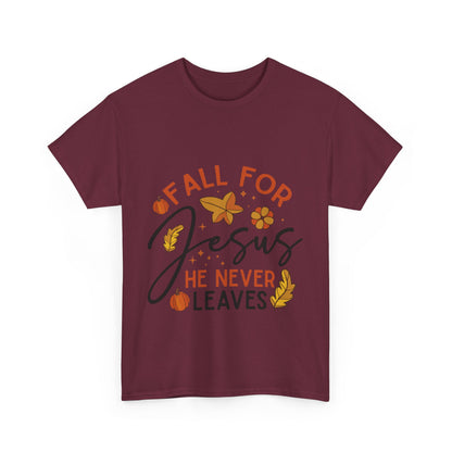 Fall For Jesus T-Shirt - Christian Faith Thanksgiving Autumn Pumpkin Tee