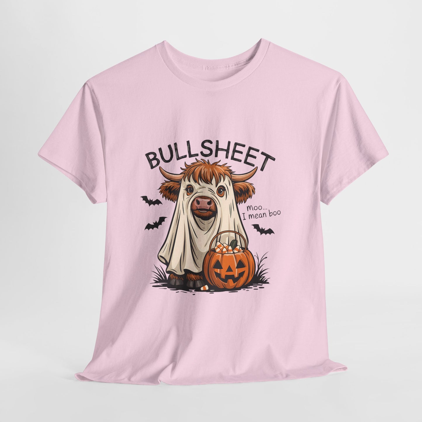 Funny Highland Cow Halloween T-Shirt - Ghost Costume Cow Tee