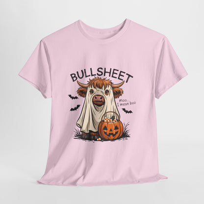Funny Highland Cow Halloween T-Shirt - Ghost Costume Cow Tee