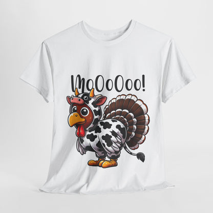 Turkey Moo T-Shirt - Funny Thanksgiving Cow Costume Tee