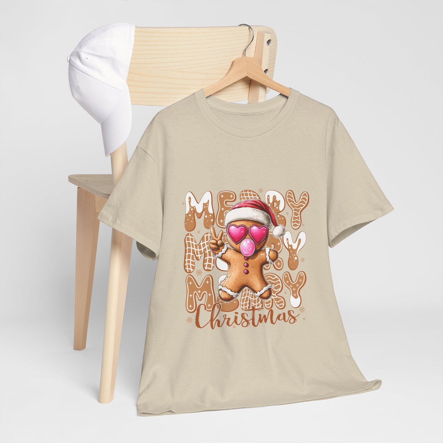 Merry Christmas Gingerbread T-Shirt - Funny Holiday Cookie Tee