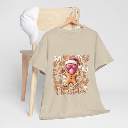 Merry Christmas Gingerbread T-Shirt - Funny Holiday Cookie Tee