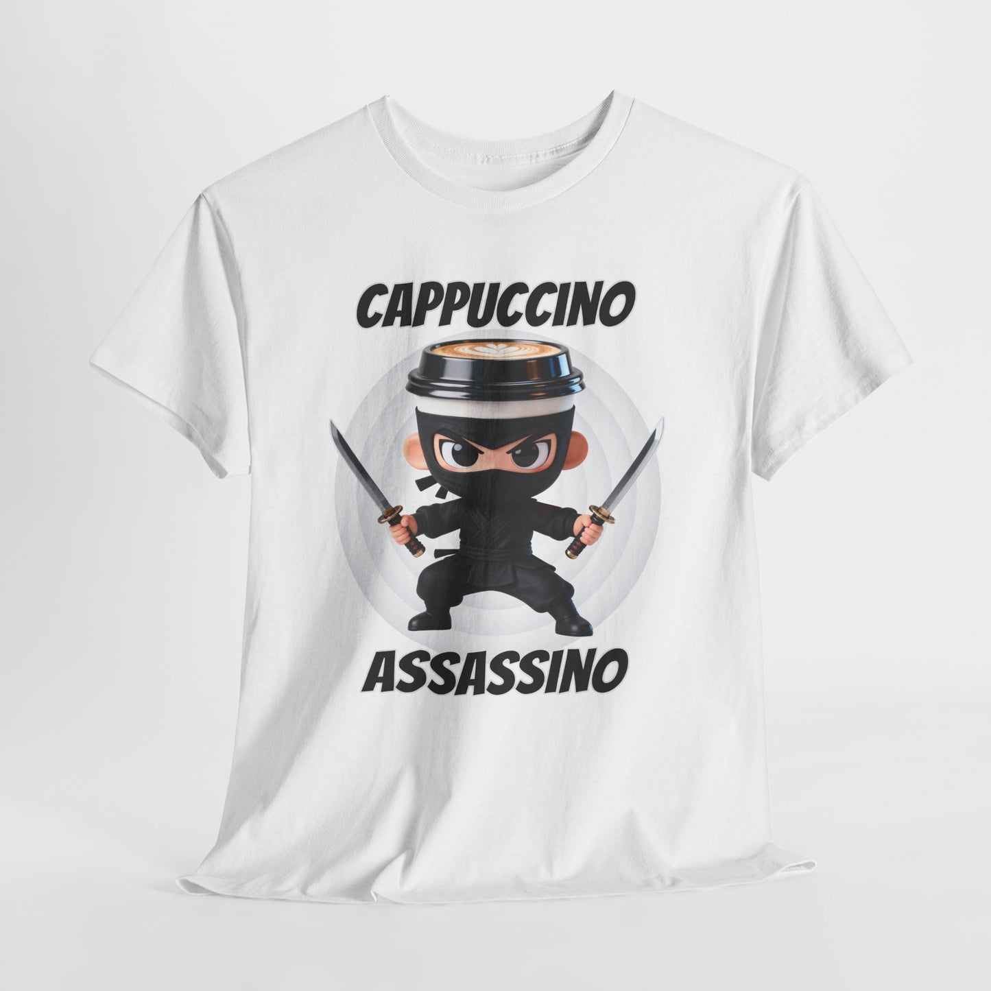 Cappuccino Assassino Shirt – Funny Coffee Ninja Tee for Caffeine Lovers
