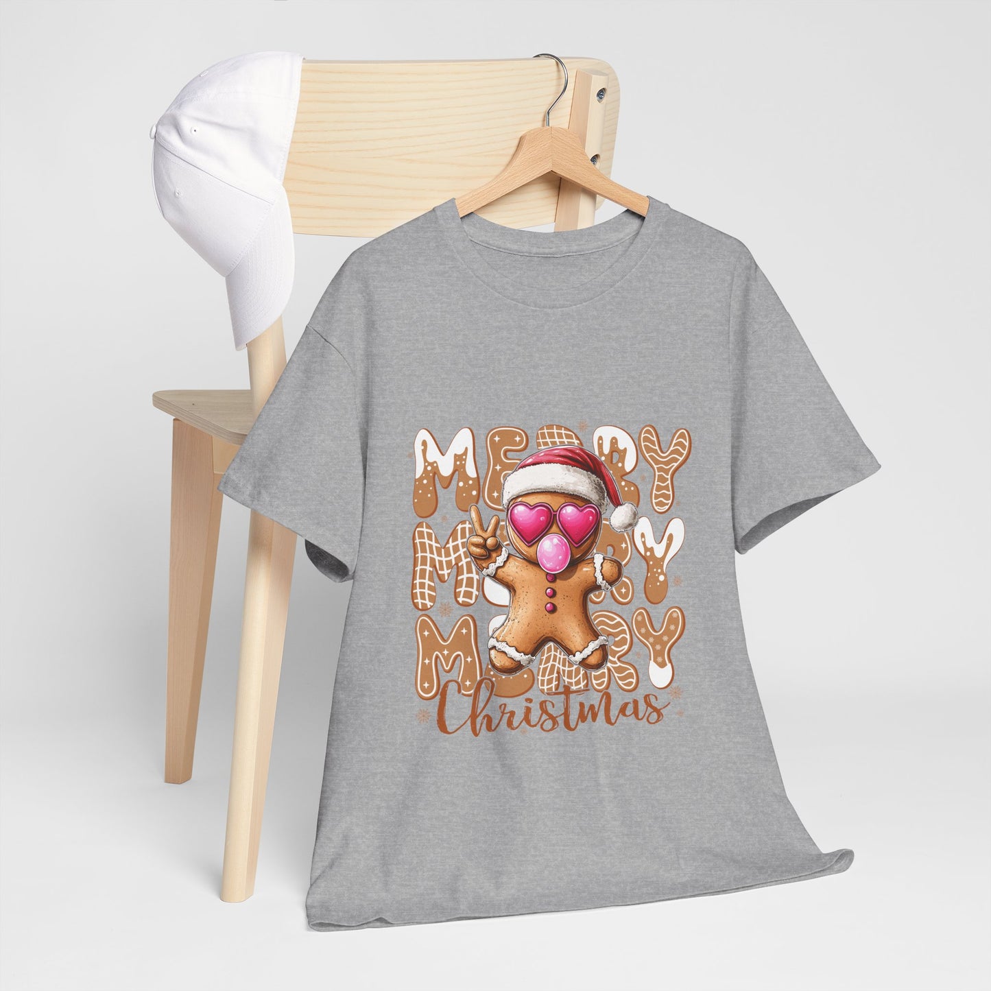 Merry Christmas Gingerbread T-Shirt - Funny Holiday Cookie Tee