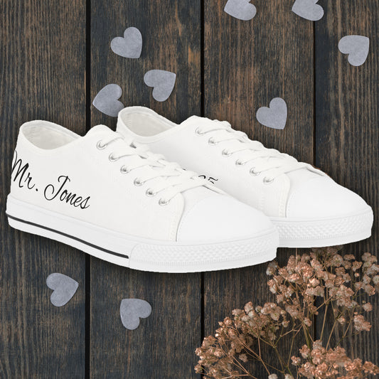 Personalized Groom Sneakers - Custom Wedding Date Shoes, Mens Wedding Trainers, Unique Groom Gift