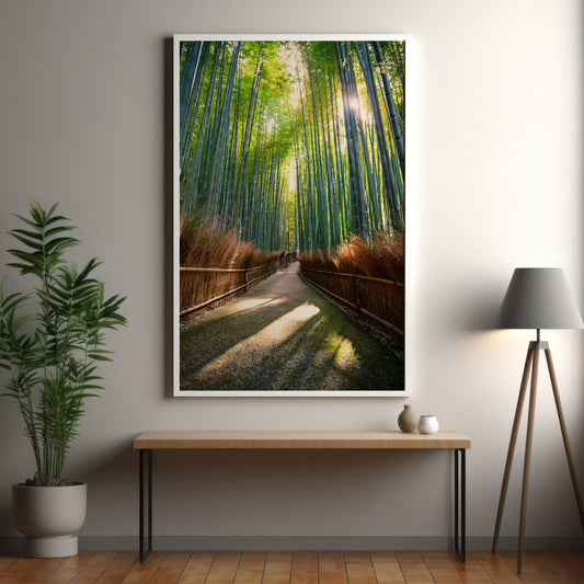 Kyoto Bamboo Forest Wall Art Set - Tranquil Japan Digital Prints