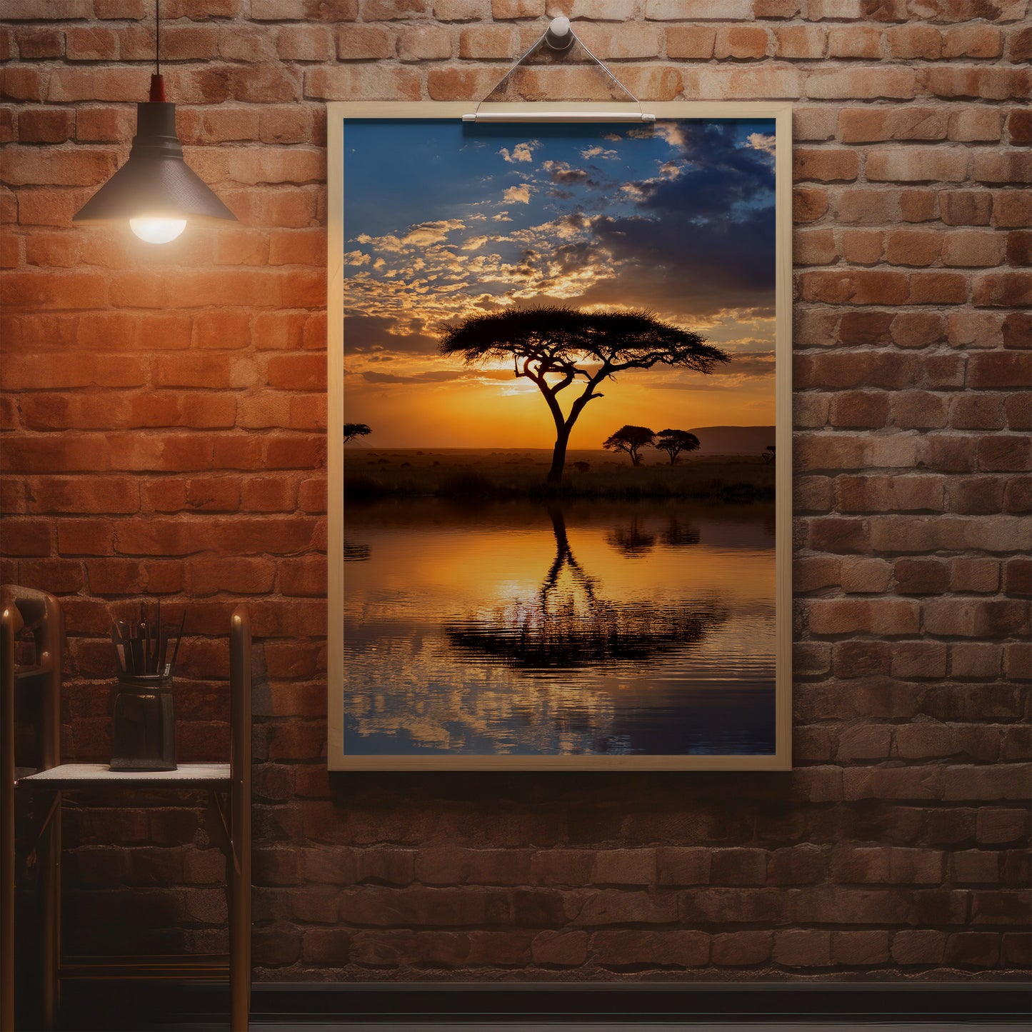Masai Mara Sunset Wall Art Set - Acacia Safari Prints