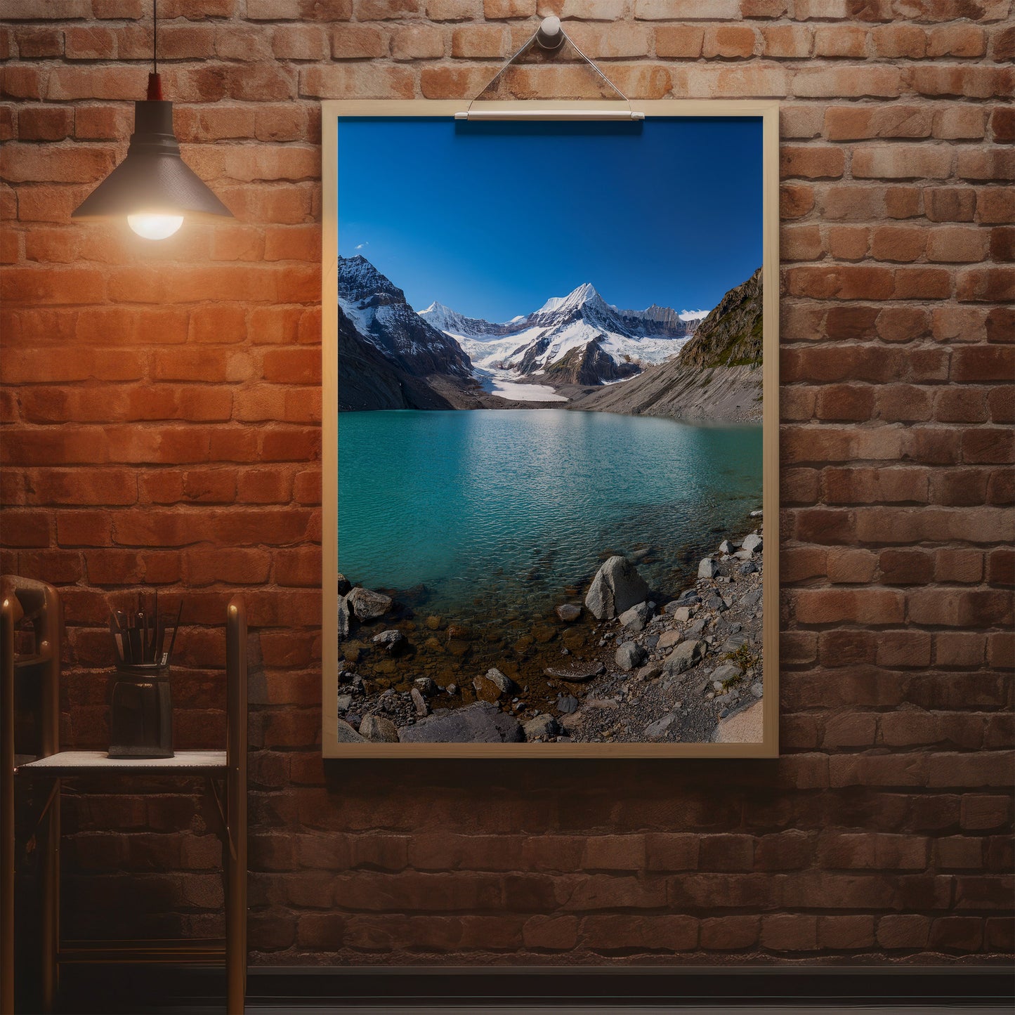 Glacier Lake Wall Art Set - Alpine Peaks & Turquoise Water