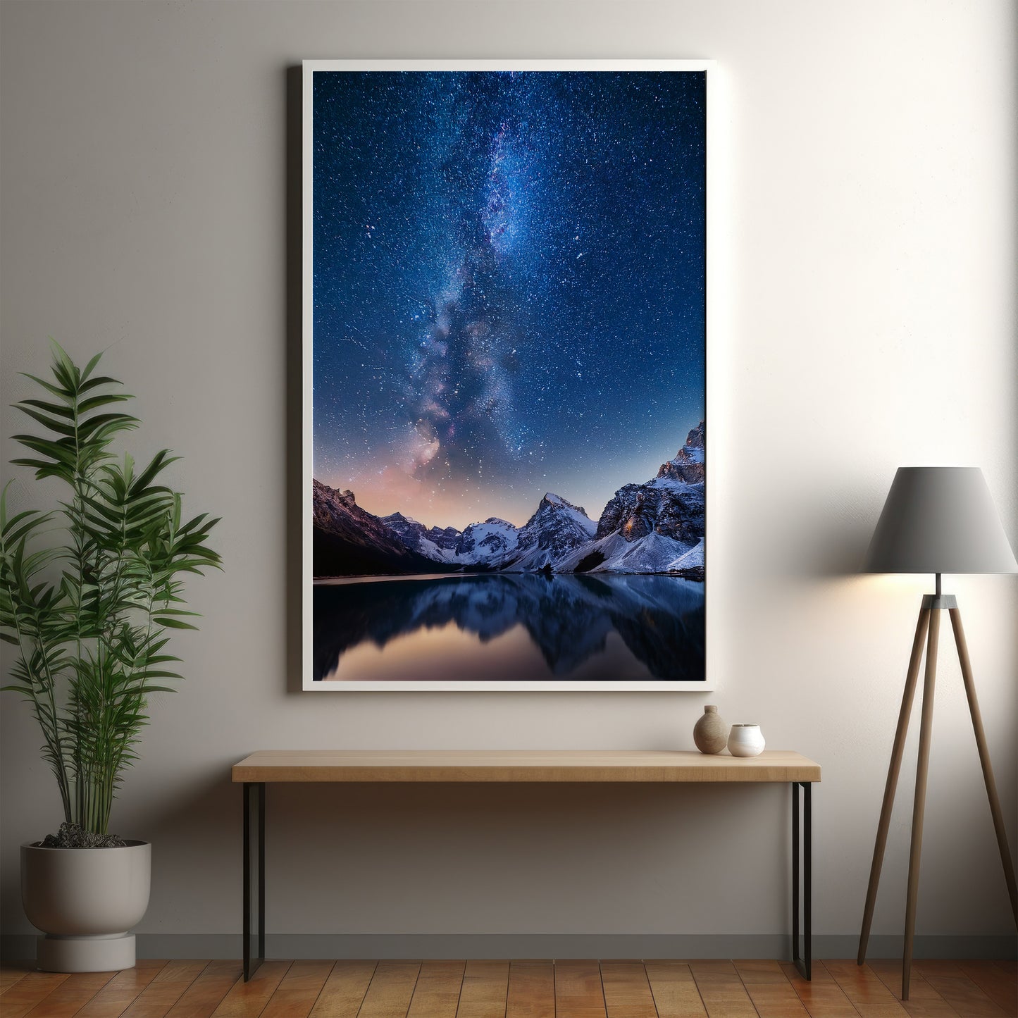 Milky Way Wall Art Set - Alpine Lake Night Sky