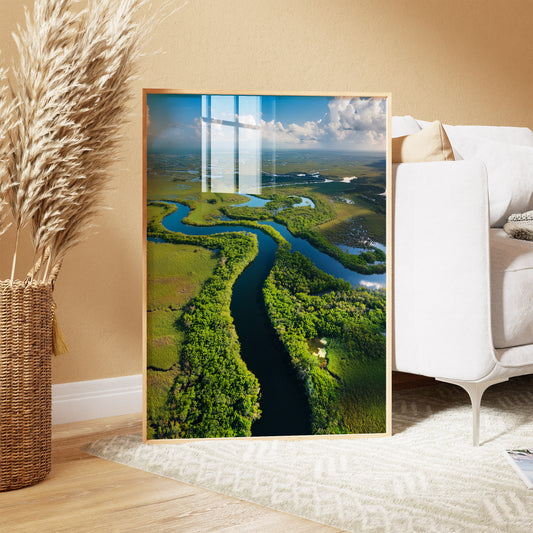 Everglades Aerial Wall Art Set - Wetlands & River Meanders