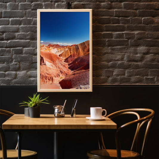 Atacama Painted Hills Wall Art Set - Red Badlands Skies