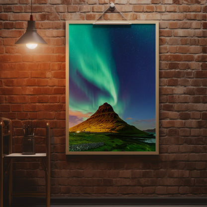 Iceland Aurora Wall Art Set - Northern Lights over Kirkjufell