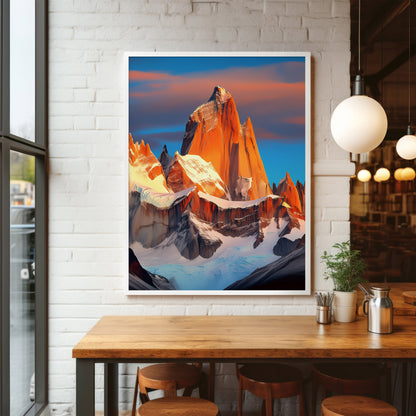 Patagonia Alpenglow Wall Art Set - Granite Mountain Sunset
