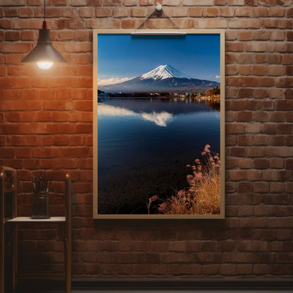 Mount Fuji Reflection Wall Art - Serene Lake Landscape Prints