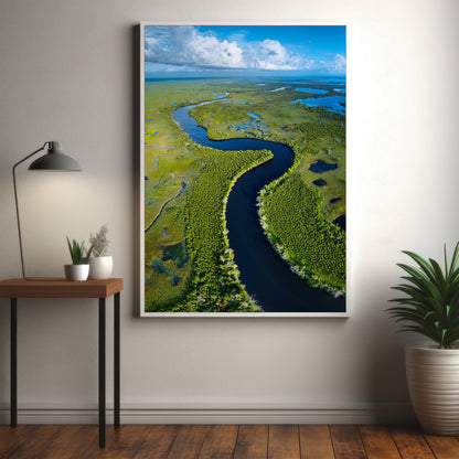 Everglades Aerial Wall Art Set - Wetlands & River Meanders