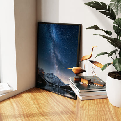 Milky Way Wall Art Set - Alpine Lake Night Sky