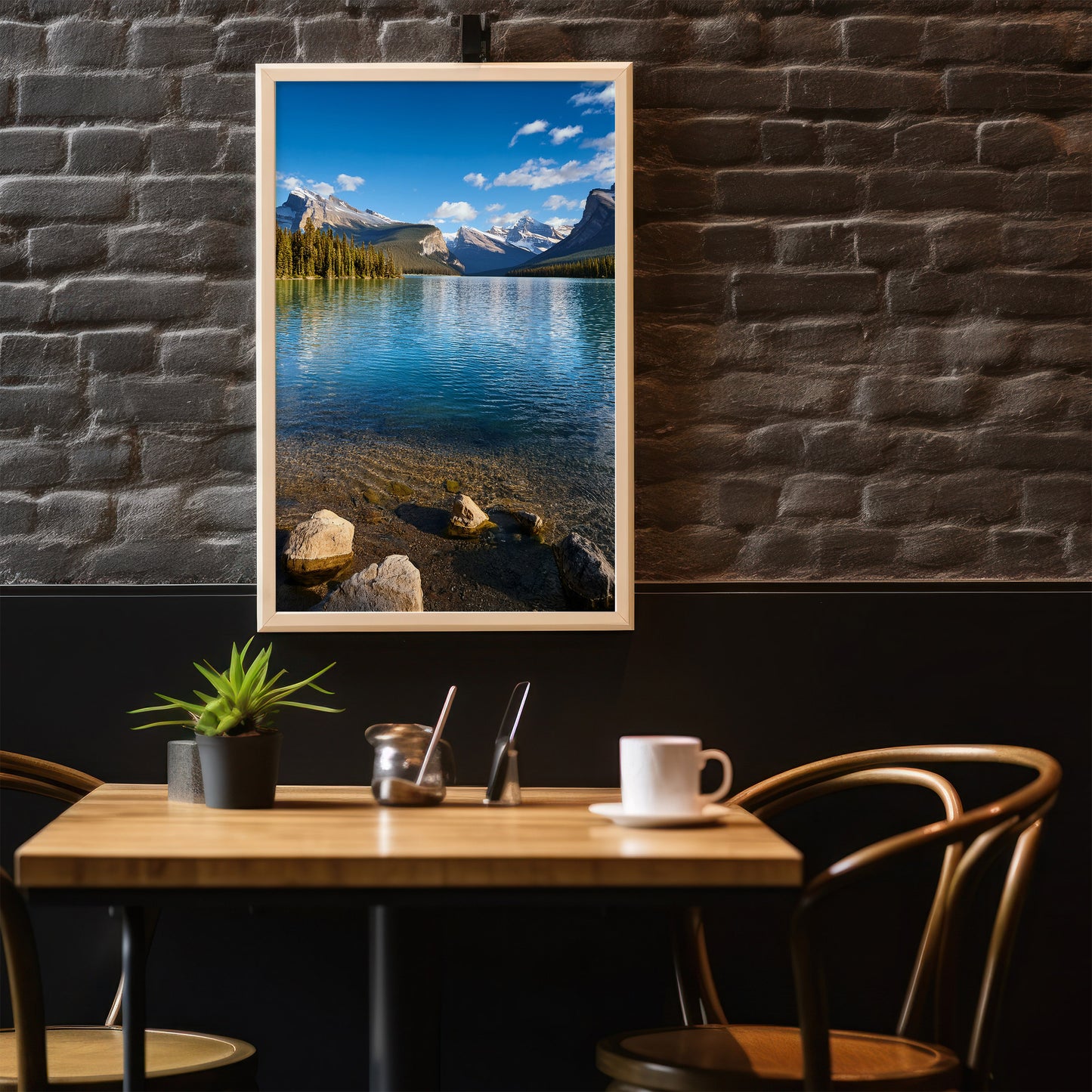 Maligne Lake Wandkunst-Set – Kanadische Rocky Mountains &amp; Kiefern