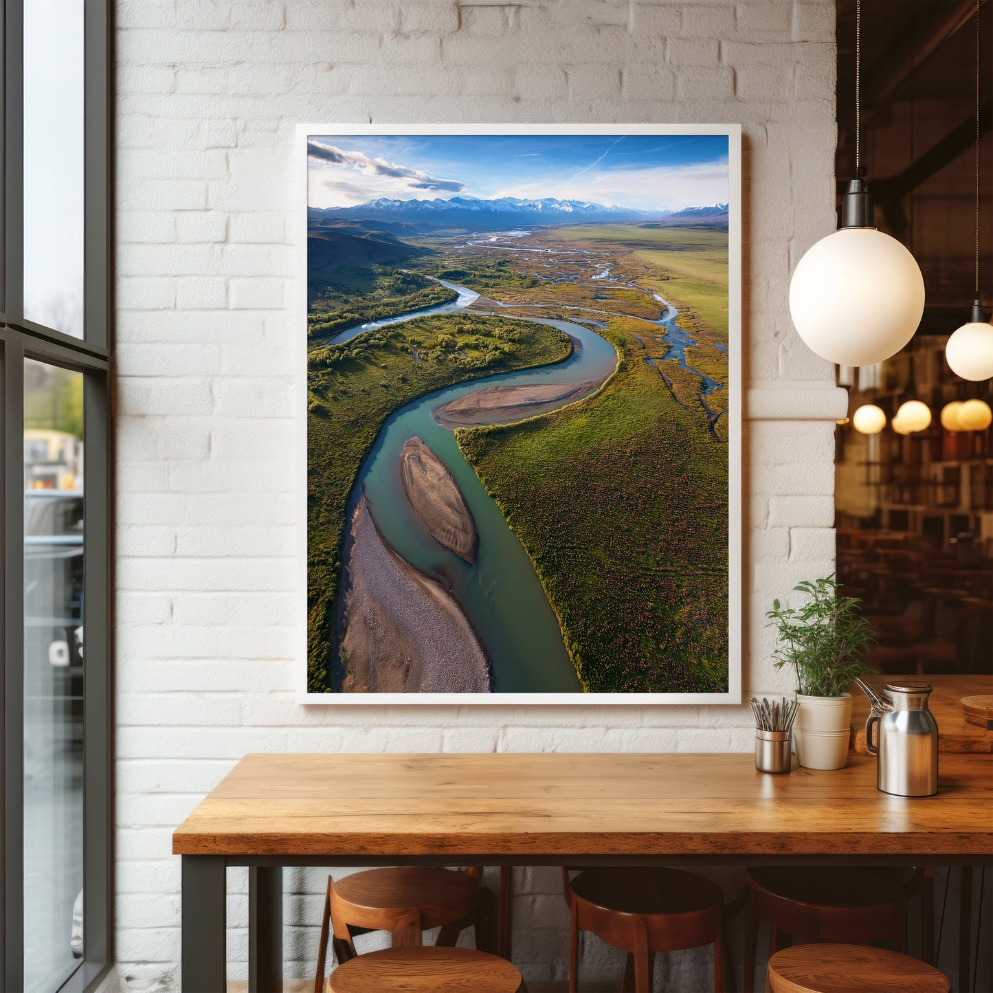 Turquoise River Wall Art Set - Aerial Mountain Valley
