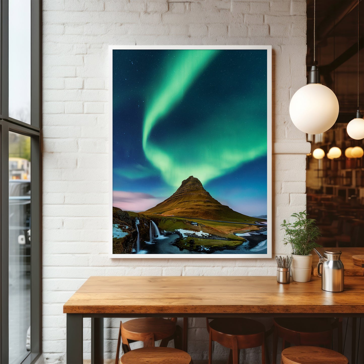 Iceland Aurora Wall Art Set - Northern Lights over Kirkjufell