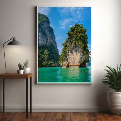 Khao Sok Wall Art Set - Emerald Lake & Limestone Cliffs