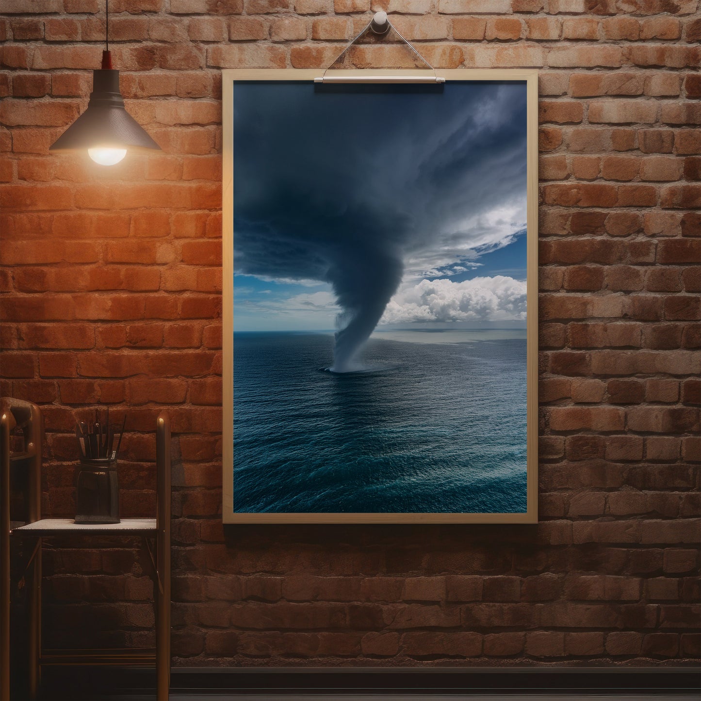 Waterspout Wall Art Set - Dramatic Sea Tornado