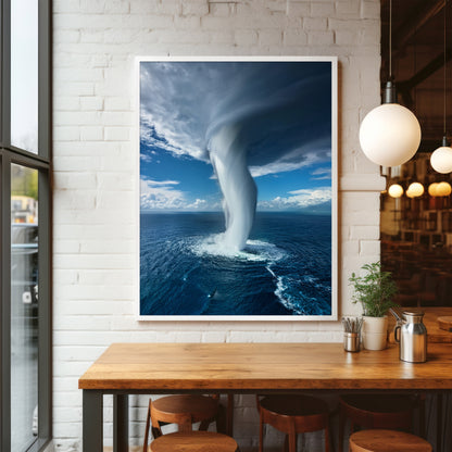 Waterspout Wall Art Set - Dramatic Sea Tornado