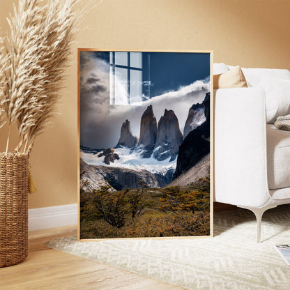 Torres del Paine Wall Art Set - Granite Spires & Glacier