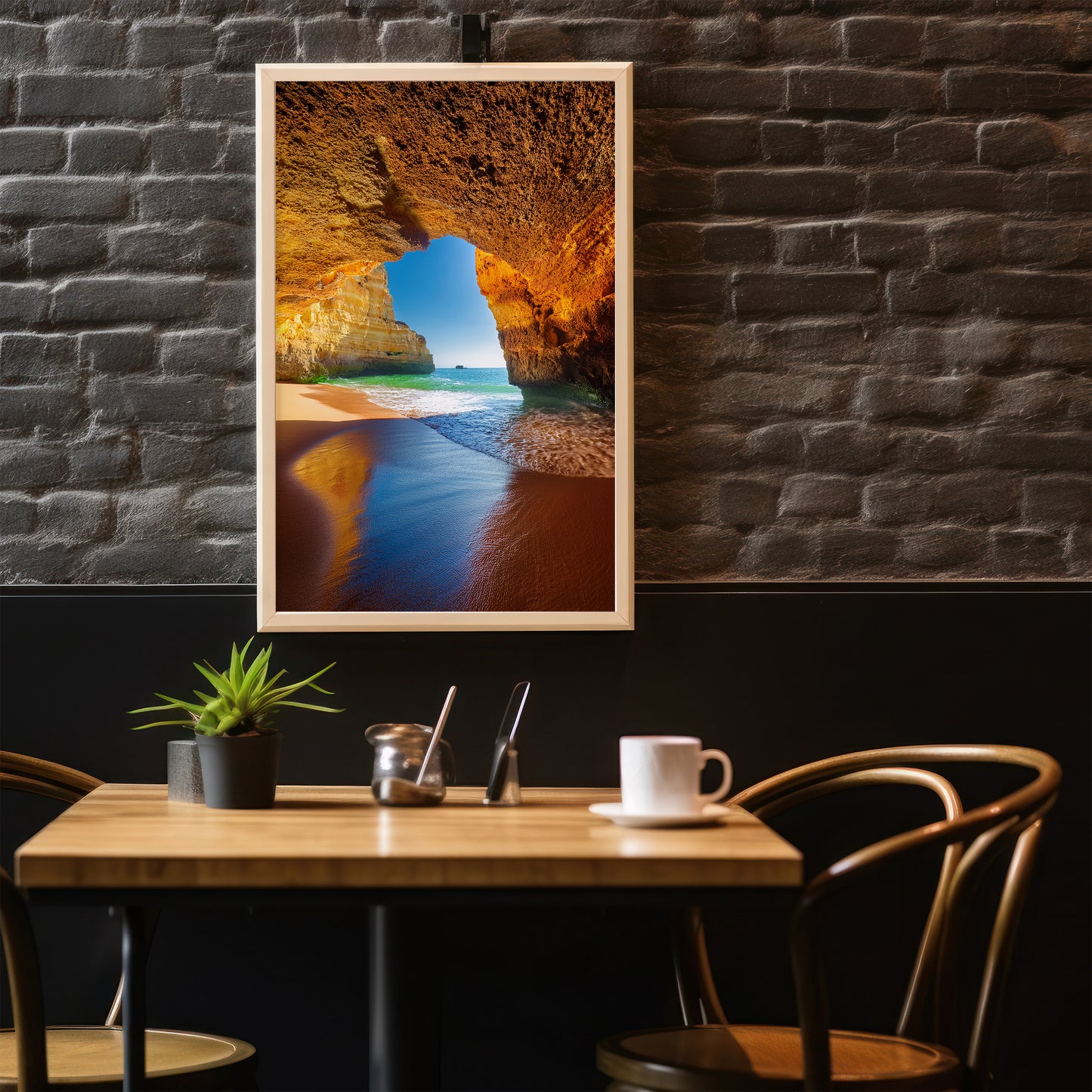 Benagil Cave Algarve Landscape – Limestone & Turquoise Ocean