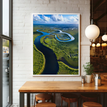 Everglades Aerial Wall Art Set - Wetlands & River Meanders