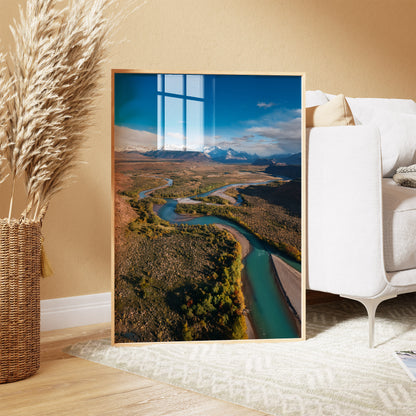 Turquoise River Wall Art Set - Aerial Mountain Valley